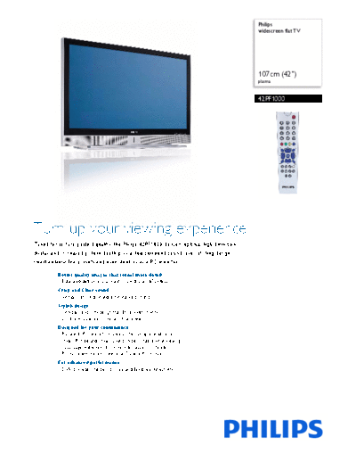 Philips 42pf1000 62 pss   Philips LCD TV  (and TPV schematics) TES1.1E PA 42pf1000_62_pss_.pdf