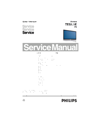 Philips Philips+42PF1000+Chassis+TES1.1E+PA  Philips LCD TV  (and TPV schematics) TES1.1E PA Philips+42PF1000+Chassis+TES1.1E+PA.pdf