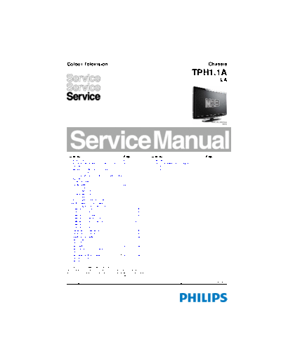 Philips TPH11ALA SB-SI 1353569078  Philips LCD TV  (and TPV schematics) TPH1.1A la TPH11ALA_SB-SI_1353569078.pdf