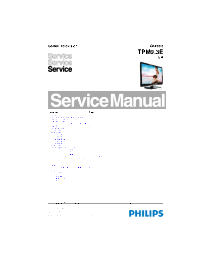 Philips TPM93ELA SB-EX-SI 1352377397  Philips LCD TV  (and TPV schematics) TPM9.3E la TPM93ELA_SB-EX-SI_1352377397.pdf