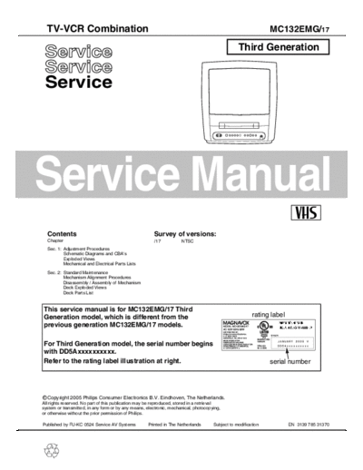 Philips service  Philips TV-VCR MC132EMG service.pdf