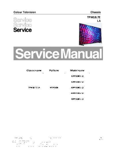 Philips TPM18.7E la  Philips LCD TV  (and TPV schematics) TPM18.7E la TPM18.7E la.pdf