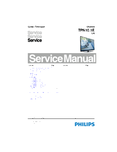 Philips 32PFL3088H12 SB-EX-SI 1385636919  Philips LCD TV  (and TPV schematics) TPN10.1E la 32PFL3088H12_SB-EX-SI_1385636919.pdf