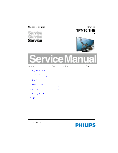 Philips TPN16.1HE la  Philips LCD TV  (and TPV schematics) TPN16.1HE la TPN16.1HE la.pdf