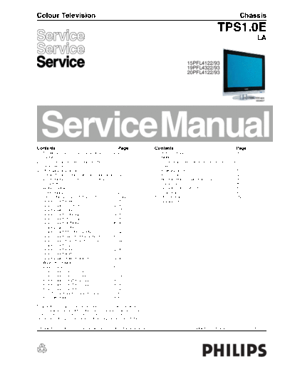 Philips philips tps10e la chassis lcd tv sm 381  Philips LCD TV  (and TPV schematics) TPS1.0E la philips_tps10e_la_chassis_lcd_tv_sm_381.pdf