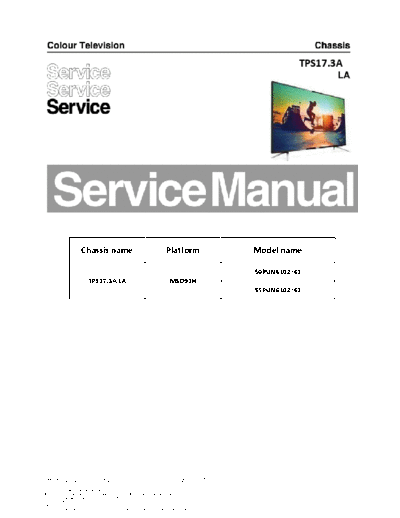 Philips TPS17.3A la  Philips LCD TV  (and TPV schematics) TPS17.3A la TPS17.3A la.pdf