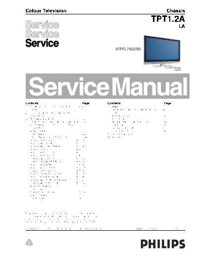 Philips philips tpt12a la chassis lcd tv sm 198  Philips LCD TV  (and TPV schematics) TPT1.2A la philips_tpt12a_la_chassis_lcd_tv_sm_198.pdf