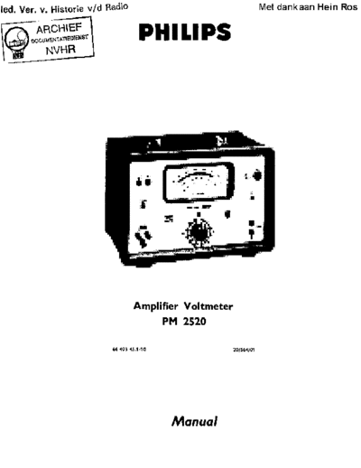 Philips pm2520 amplifier analog voltmeter 1966 sm  Philips Meetapp PM2520 philips_pm2520_amplifier_analog_voltmeter_1966_sm.pdf