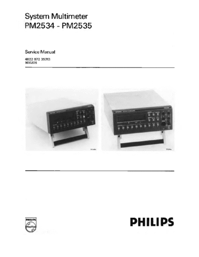 Philips PM2534 PM2535 System Multimeter Service Manual  Philips Meetapp PM2534-2535 Philips_PM2534_PM2535_System_Multimeter_Service_Manual.pdf