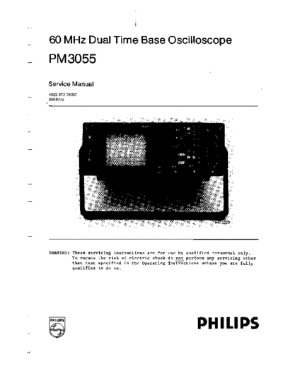 Philips PM3055 Phillips 60Mhz Oscilloscope  Philips Meetapp PM3055 PM3055 Phillips 60Mhz Oscilloscope.pdf