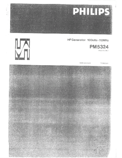 Philips Philips PM5324 100kHz-110MHz Sweeper Generator Service Manual 1973  Philips Meetapp PM5324 Philips_PM5324_100kHz-110MHz_Sweeper_Generator_Service_Manual_1973.pdf