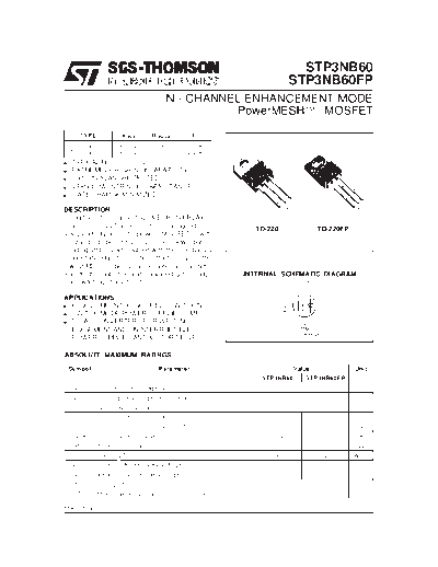 Various stp3nb60  . Electronic Components Datasheets Various stp3nb60.rar