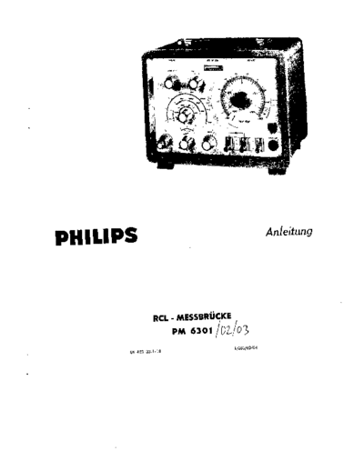 Philips Philips PM6301 6302 6303 L-C-R Bridge Service Manual  Philips Meetapp PM6301-02-03 Philips_PM6301_6302_6303_L-C-R_Bridge_Service_Manual.PDF