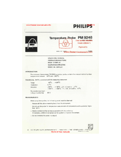 Philips philips pm9248 resistance temperature probe for dmm ie-pm2524 1976 sm  Philips Meetapp PM9248 philips_pm9248_resistance_temperature_probe_for_dmm_ie-pm2524_1976_sm.pdf