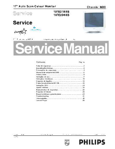 Philips MONITOR  17 MOD. 10 7S21-68B CHASSIS M30  Philips Monitor M30 chassis PHILIPS MONITOR  17 MOD. 10 7S21-68B CHASSIS M30.pdf