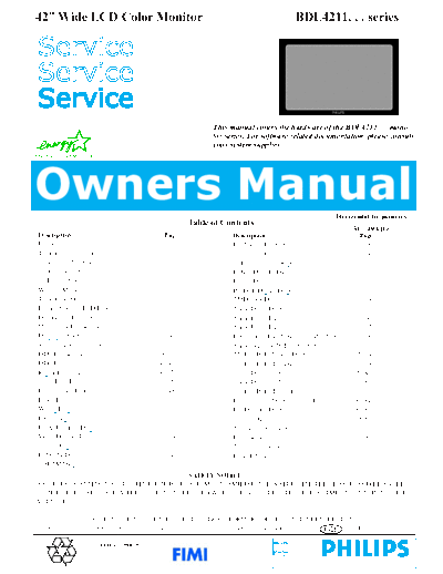 Philips philips mt2 chassis bdl4211 lcd tv sm  Philips Monitor MT2 CHASSIS philips_mt2_chassis_bdl4211_lcd_tv_sm.pdf