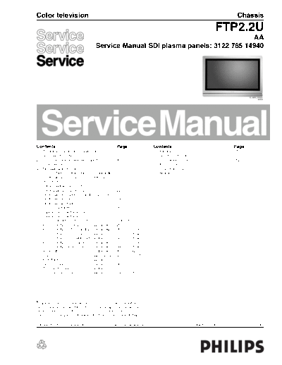 Philips philips 42pf9966 chassis ftp2.2u aa sm  Philips Plasma FTP2.2Uaa philips_42pf9966_chassis_ftp2.2u_aa_sm.pdf