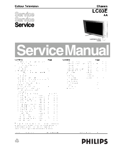 Philips LC03E-AA  Philips Plasma LC03Eaa LC03E-AA.pdf