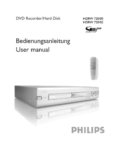 Philips HDRW720-17 IFU  Philips Symptom Cure  17-04-2004 References HDRW720-17_IFU.zip