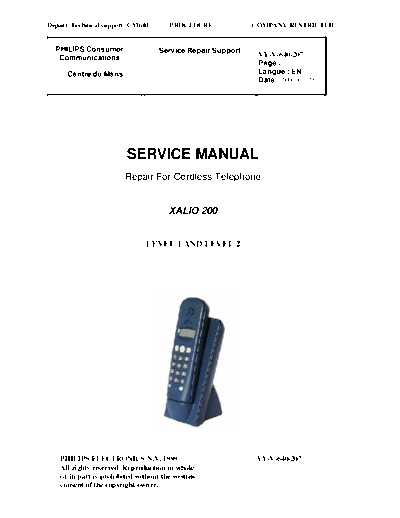 Philips philips xalio200  Philips Tel XALIO 200 philips_xalio200.pdf