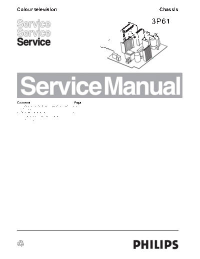 Philips service manual 3p61 100  Philips TV 3P61 chassis service_manual_3p61_100.pdf