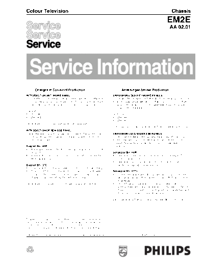 Philips EM2E AA  serv info  Philips TV EM2E EM2E AA  serv info.pdf