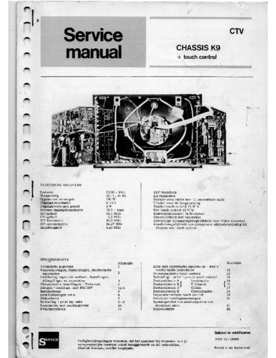 Philips Service Manual Chassis-K9 en Touch-Control  Philips TV K9 Service Manual Chassis-K9_en_Touch-Control.pdf