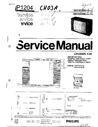 Philips 26CS3395 SB 1236060973  Philips TV K35 26CS3395_SB_1236060973.pdf