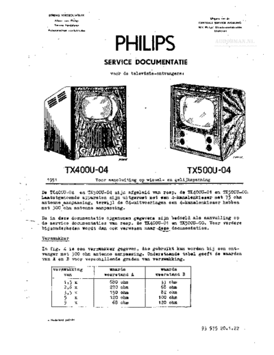 Philips TX400U-04  Philips TV TX400U-04 Philips_TX400U-04.pdf