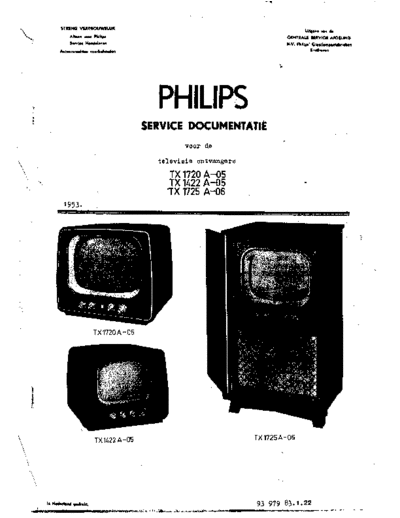 Philips philips tx1720a tx1422a tx1725a series vintage-tv receeiver 1953 sm  Philips TV TX1720A philips_tx1720a_tx1422a_tx1725a_series_vintage-tv_receeiver_1953_sm.pdf