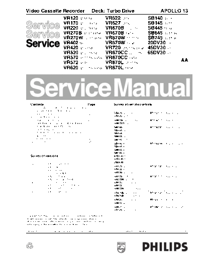 Philips service  Philips Video APOLLO13 service.pdf