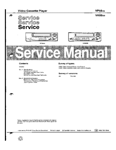 Philips VP58 VK68  Philips Video VP58 VP58_VK68.pdf