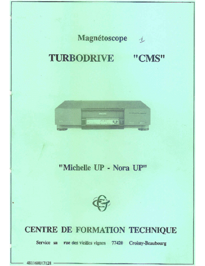 Philips TURBODRIVE SI 1422597147  Philips Video VR447 TURBODRIVE_SI_1422597147.pdf