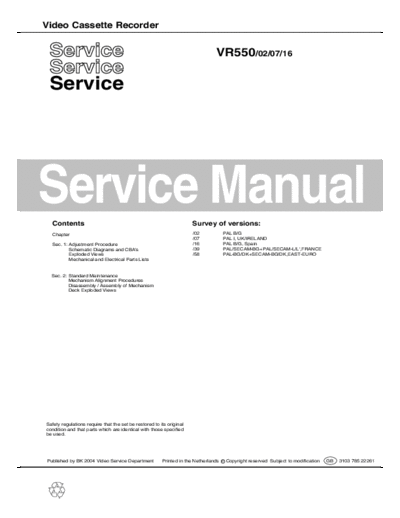 Philips VR550  Philips Video VR550 VR550.PDF