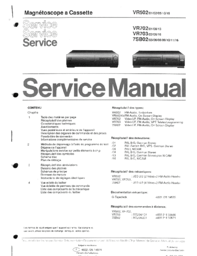 Philips vr502-702-703 7sb02 supply 209  Philips Video VR702 philips_vr502-702-703_7sb02_supply_209.pdf