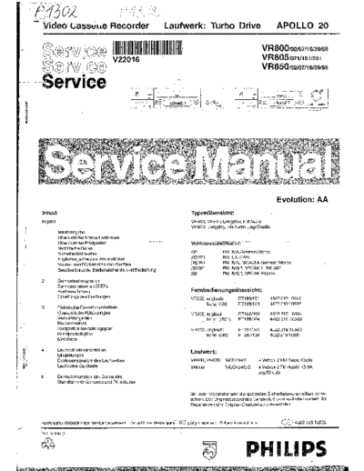 Philips VR800 ET-EX-SI 4763556132  Philips Video VR800 VR800_ET-EX-SI_4763556132.pdf