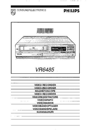 Philips vr6485 dfu nld  Philips Video VR6485 vr6485_dfu_nld.pdf
