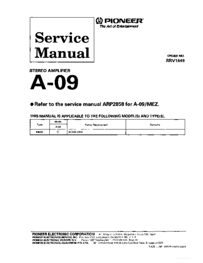 Pioneer hfe pioneer a-09 service rrv1649 en  Pioneer Audio A-09 hfe_pioneer_a-09_service_rrv1649_en.pdf