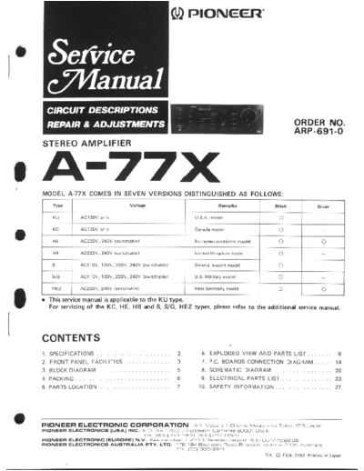Pioneer a-77x and attachment  Pioneer Audio A-77 pioneer_a-77x_and_attachment.pdf