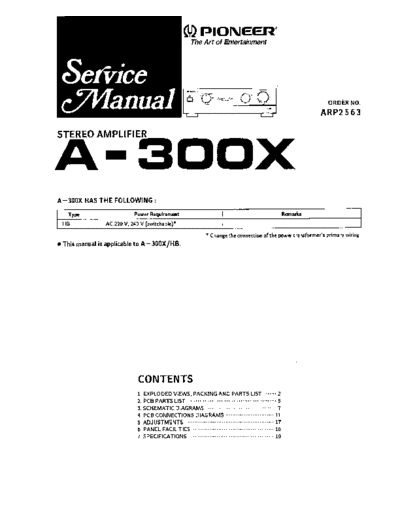 Pioneer hfe pioneer a-300x service  Pioneer Audio A-300X hfe_pioneer_a-300x_service.pdf