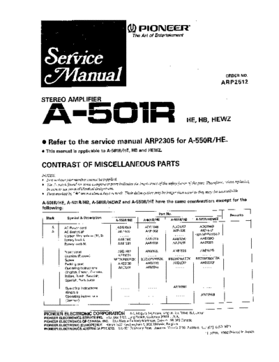 Pioneer hfe pioneer a-501r service arp2512 en  Pioneer Audio A-501R hfe_pioneer_a-501r_service_arp2512_en.pdf