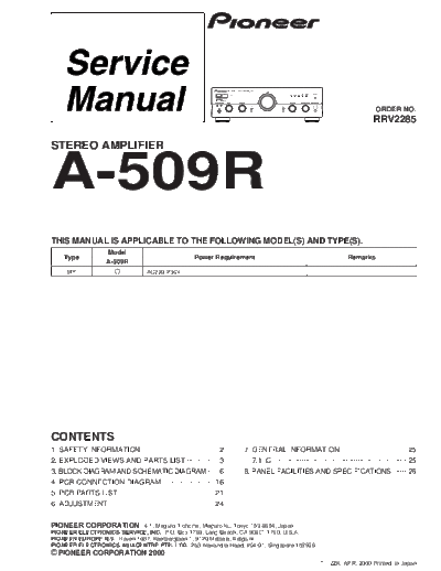 Pioneer A-509R RRV2285  Pioneer Audio A-509R A-509R_RRV2285.pdf