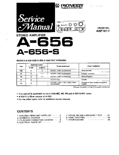 Pioneer hfe pioneer a-656-s arp1817 service en  Pioneer Audio A-656 hfe_pioneer_a-656-s_arp1817_service_en.pdf