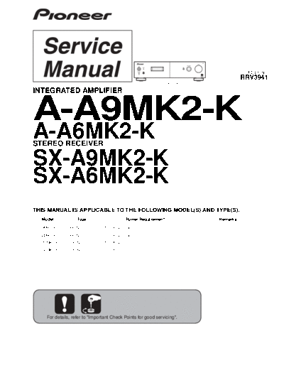 Pioneer hfe pioneer a-a6 a9 sx-a6 a9 mk2 service en  Pioneer Audio A-A9 hfe_pioneer_a-a6_a9_sx-a6_a9_mk2_service_en.pdf