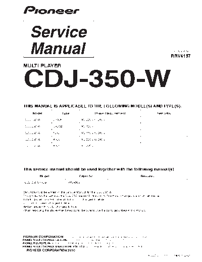 Pioneer CDJ-350-W  Pioneer Audio CDJ-350 CDJ-350-W.pdf
