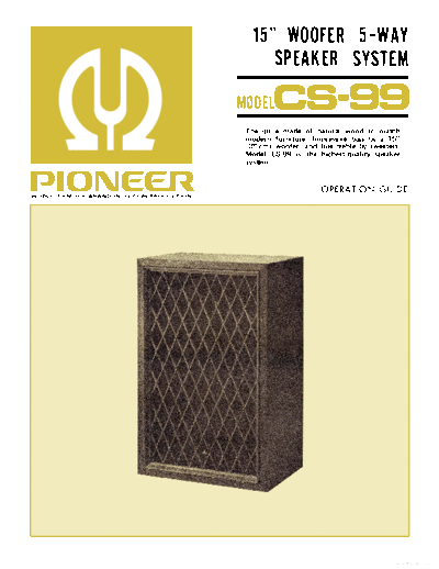 Pioneer hfe pioneer cs-99 en  Pioneer Audio CS-99 hfe_pioneer_cs-99_en.pdf