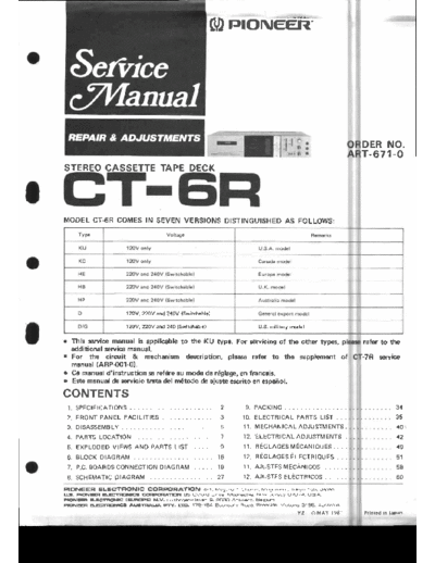 Pioneer PIONEER CT-6R ART6710 sm  Pioneer Audio CT-6R PIONEER_CT-6R_ART6710_sm.pdf