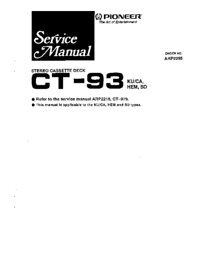 Pioneer hfe   ct-93 service  Pioneer Audio CT-93 hfe_pioneer_ct-93_service.pdf