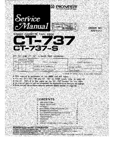 Pioneer hfe pioneer ct-737 service  Pioneer Audio CT-737 hfe_pioneer_ct-737_service.pdf