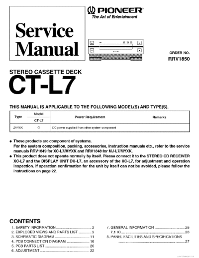 Pioneer hfe   ct-l7 service en  Pioneer Audio CT-L7 hfe_pioneer_ct-l7_service_en.pdf